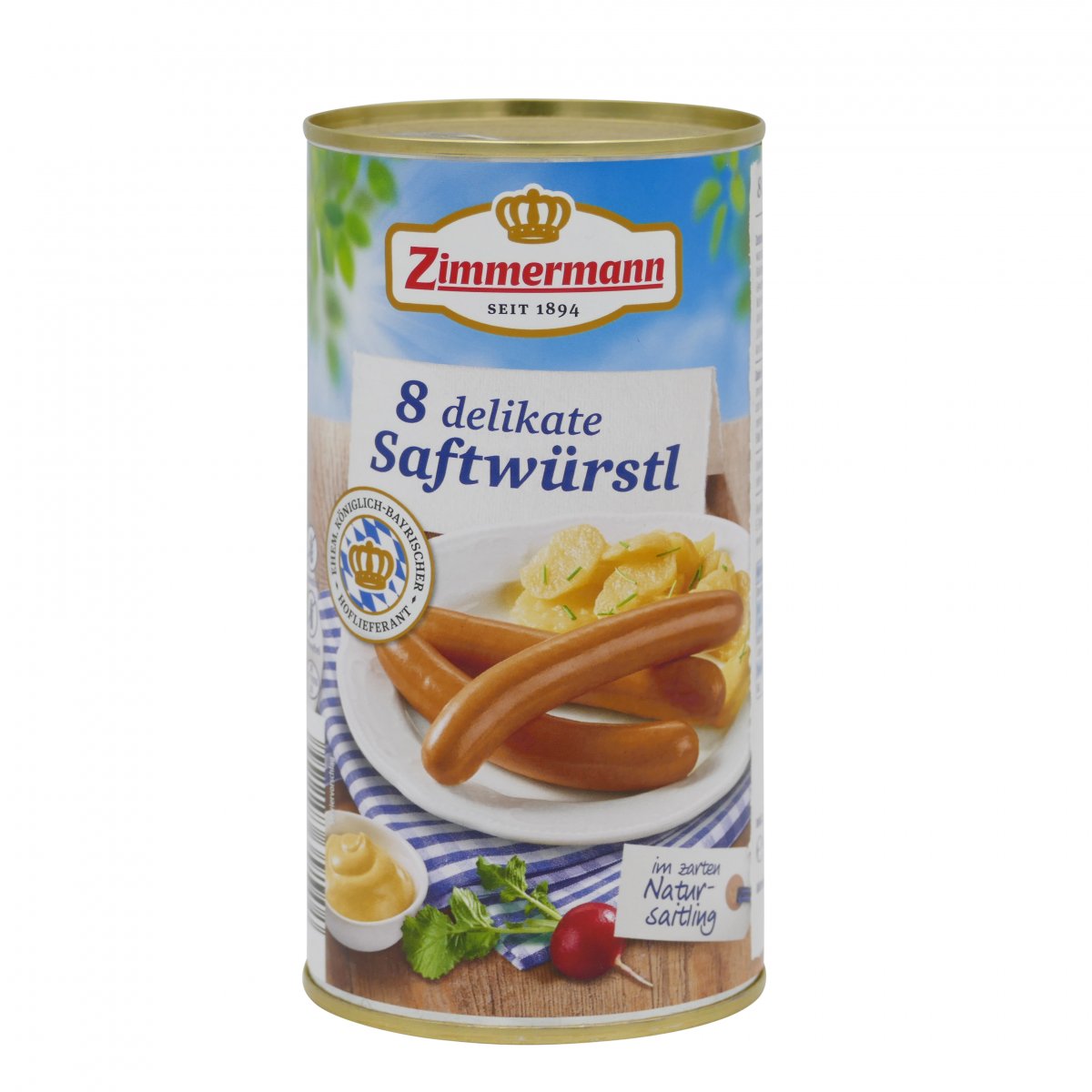 Zimmermann 8 delikate Saftwürstel 8 Wurstel Delicati gluten-free