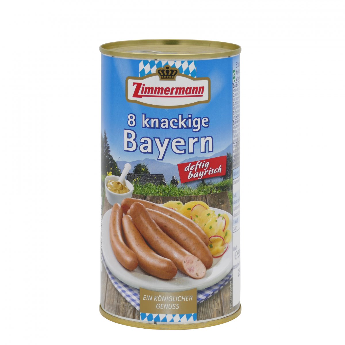 Zimmermann 8 knackige Bayern 8 Wurstel Croccanti gluten-free