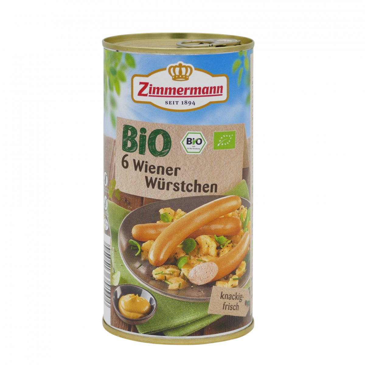 Zimmermann 6 Bio Wiener Würstchen 6 Wurstel Viennesi biologici gluten-free
